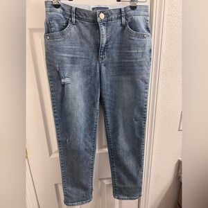 Democracy Lightly Distressed Straight Leg Jeans with Absolution